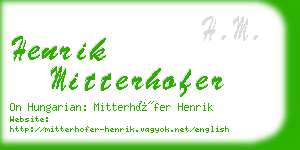 henrik mitterhofer business card